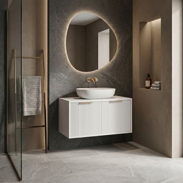 Bathroom vanity cabinet Rea Core 80cm White