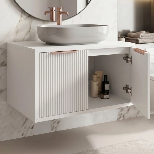 Bathroom vanity cabinet Rea Core 80cm White