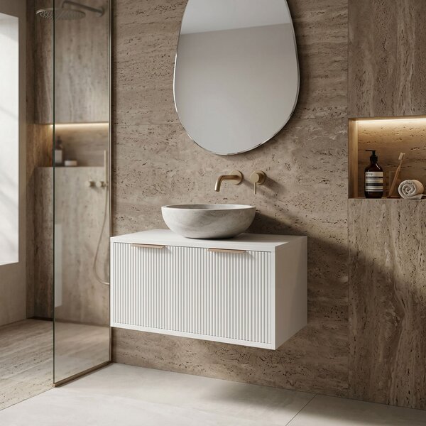 Bathroom vanity cabinet Rea Core 80cm White
