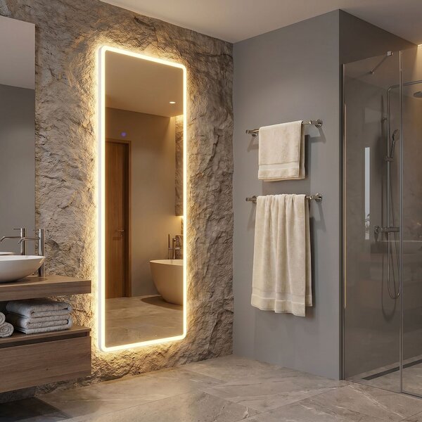 Mirror LED Classico 60x170cm White