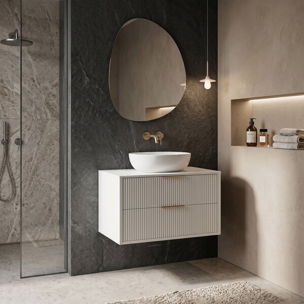 Bathroom vanity cabinet Rea Mono 80cm White