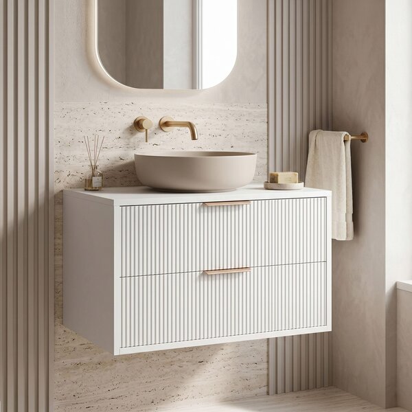 Bathroom vanity cabinet Rea Mono 80cm White