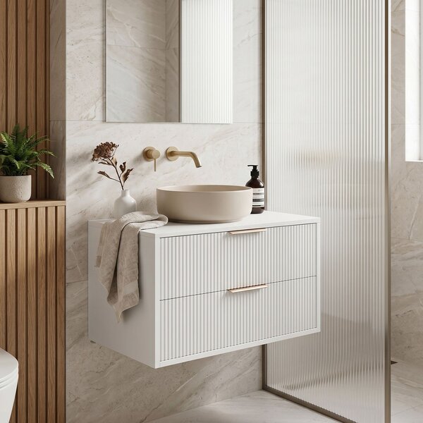 Bathroom vanity cabinet Rea Mono 80cm White