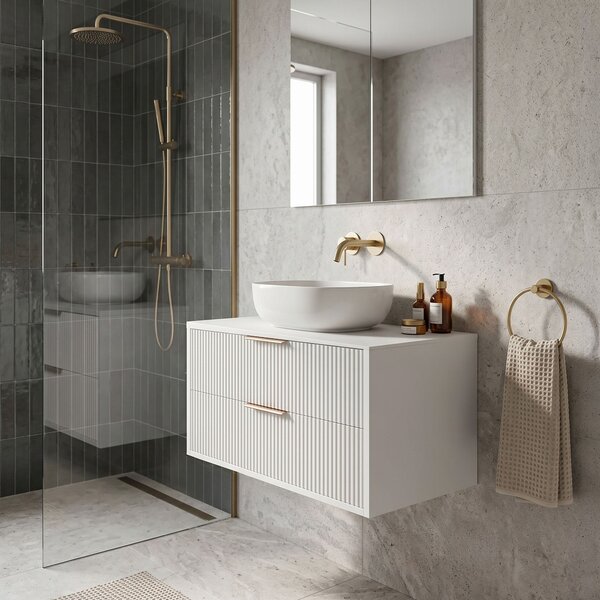Bathroom vanity cabinet Rea Mono 80cm White