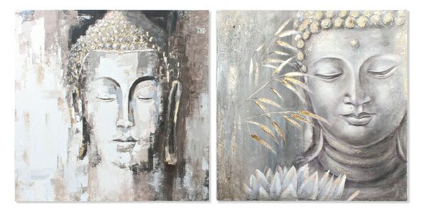 Painting DKD Home Decor CU-179192 100 x 3,8 x 100 cm Buddha Oriental (2 Units)