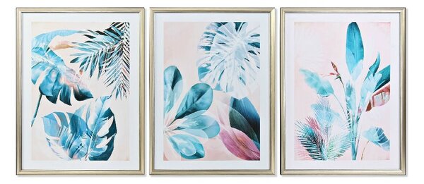 Painting DKD Home Decor 60 x 4 x 80 cm Tropical (3 Pieces)