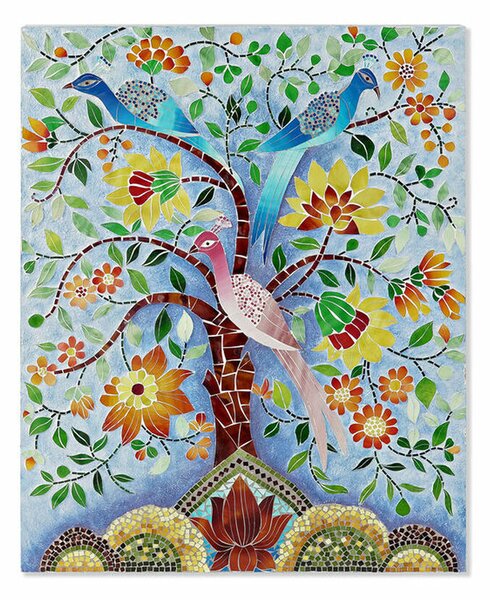 Canvas DKD Home Decor Multicolour Tree 80 x 4 x 100 cm (1 Unit)