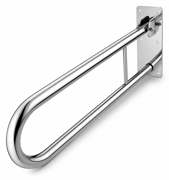 Folding bathroom grab bar Chrome
