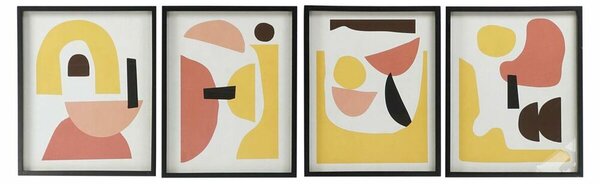 Painting DKD Home Decor 40 x 2,5 x 50 cm Abstract Scandinavian (4 Pieces)