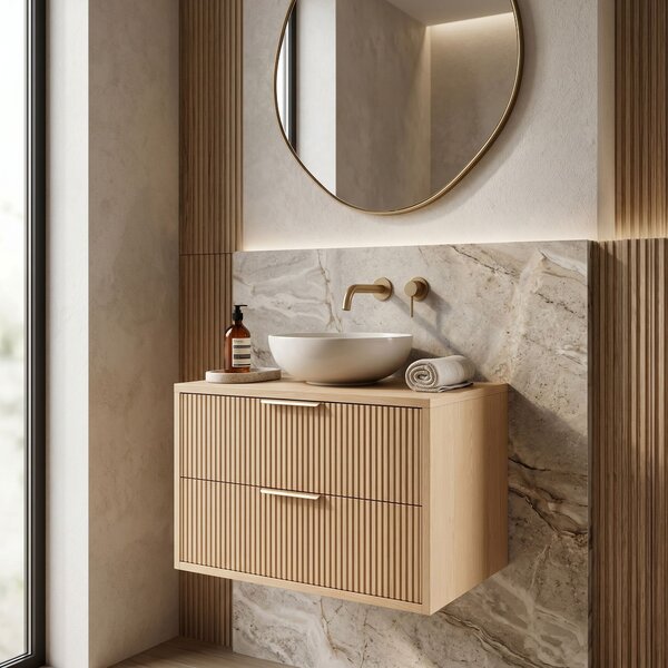 Bathroom vanity cabinet Rea Mono 60cm Beige