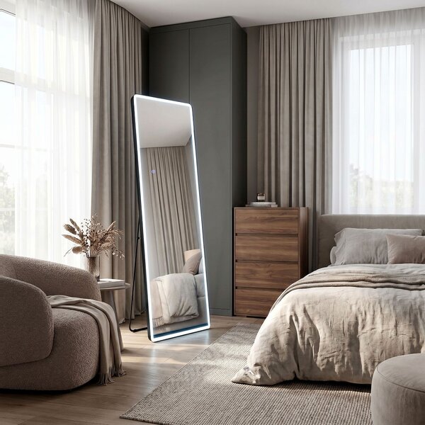 Mirror LED Classico 60x170cm Black