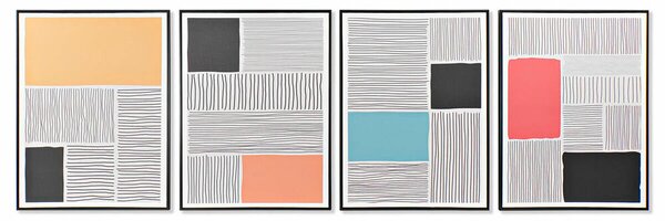 Painting DKD Home Decor Abstract 60 x 3 x 80 cm Loft (4 Pieces)