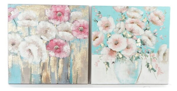 Painting DKD Home Decor 99,5 x 3,5 x 99,5 cm Vase Shabby Chic (2 Units)