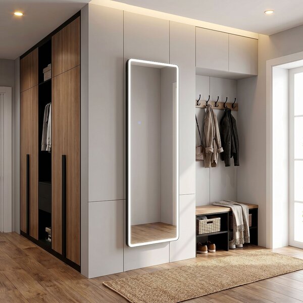 Mirror LED Classico 60x170cm Black