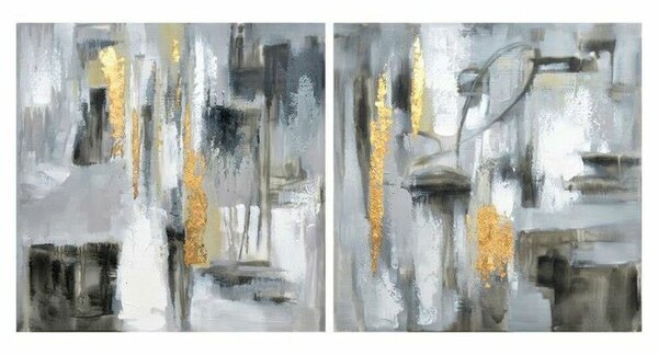 Painting DKD Home Decor Abstract 80 x 3 x 80 cm Loft (2 Units)