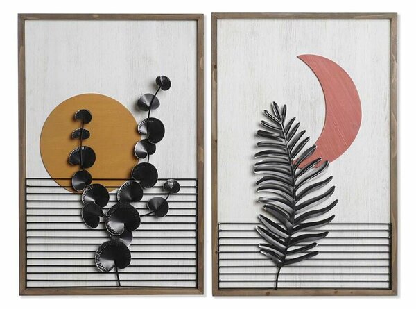 Painting DKD Home Decor 51 x 3 x 76,5 cm Moon Scandinavian (2 Units)