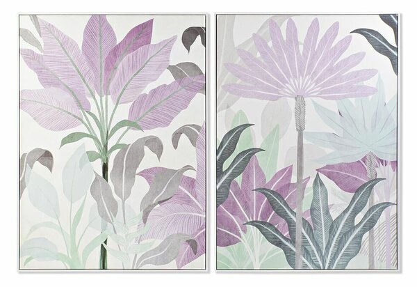 Painting DKD Home Decor 103,5 x 4,5 x 144 cm Tropical (2 Units)