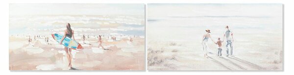 Painting DKD Home Decor Beach 120 x 3,7 x 60 cm (2 Units)