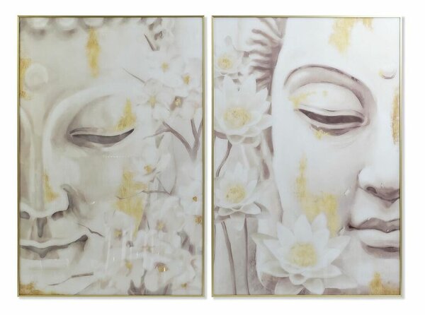 Painting DKD Home Decor Buddha 80 x 4 x 120 cm Oriental (2 Units)