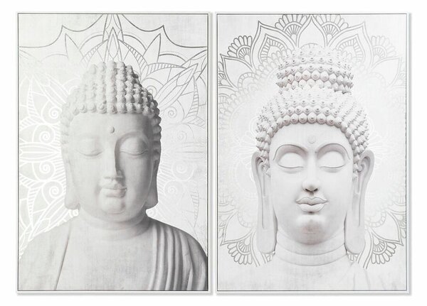 Painting DKD Home Decor 82,5 x 4,5 x 122,5 cm Buddha Oriental (2 Units)