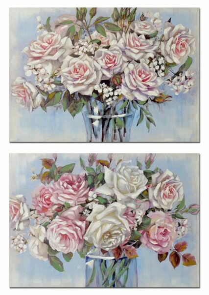 Painting DKD Home Decor Vase 100 x 3 x 70 cm Shabby Chic (2 Units)