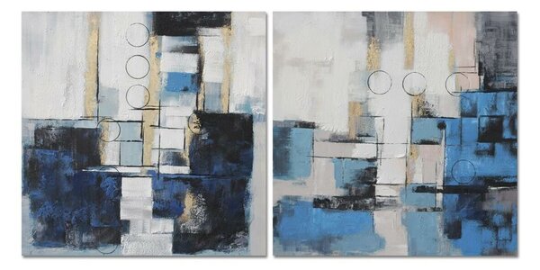 Painting DKD Home Decor Abstract Modern 100 x 2,8 x 100 cm (2 Units)