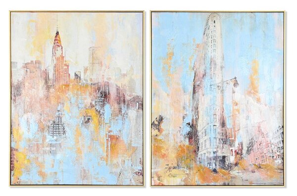 Painting DKD Home Decor 60 x 3,5 x 80 cm City 60 x 3 x 80 cm Loft (2 Units)