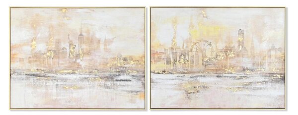 Painting DKD Home Decor 80 x 3,5 x 60 cm New York Loft (2 Units)