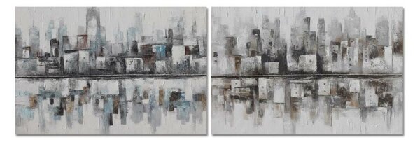 Painting DKD Home Decor 120 x 2,8 x 80 cm Abstract Loft (2 Units)