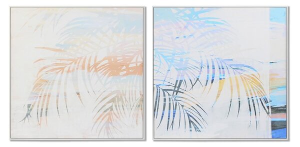 Painting DKD Home Decor Palms 100 x 4 x 100 cm Tropical (2 Units)