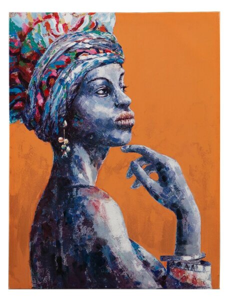 Canvas 75 x 3,5 x 100 cm African Woman