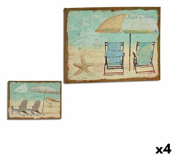 Canvas Beach 70 x 3 x 50 cm (4 Units)