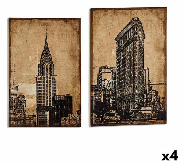 Canvas New York 90 x 3 x 60 cm (4 Units)