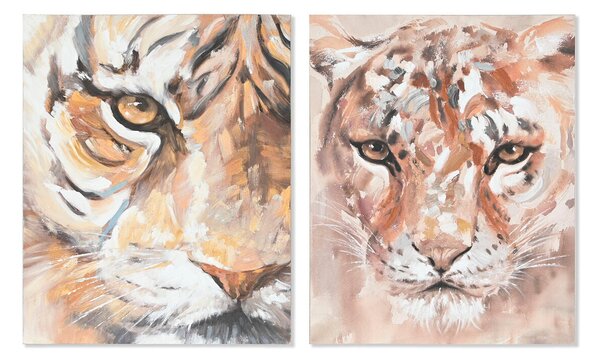 Painting Home ESPRIT Colonial Tiger 80 x 3,7 x 100 cm (2 Units)