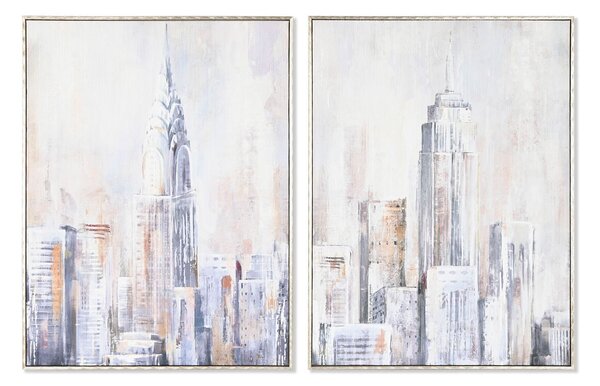 Painting Home ESPRIT New York Loft 60 x 2,4 x 80 cm (2 Units)