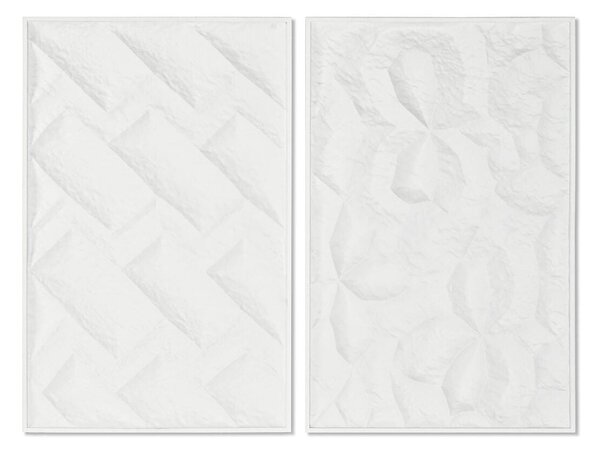 Painting Home ESPRIT Modern With relief 58,5 x 4 x 92,5 cm (2 Units)