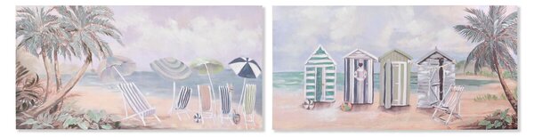 Painting Home ESPRIT Beach Mediterranean 120 x 3 x 60 cm (2 Units)