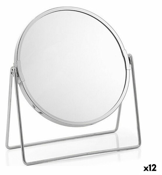 Magnifying Mirror Confortime Silver 17 cm (12 Units)