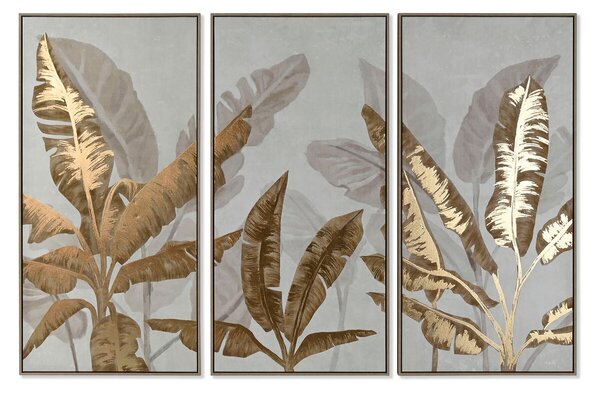 Set of 3 pictures Home ESPRIT Palms Tropical 180 x 4 x 120 cm (3 Pieces)