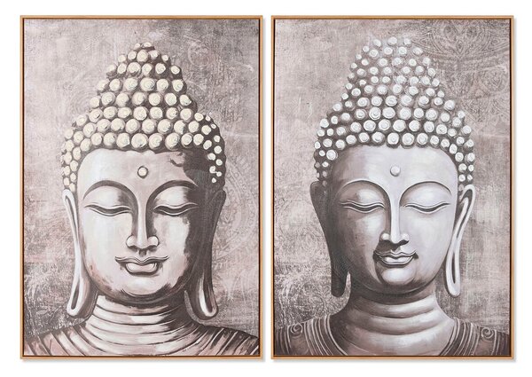 Painting Home ESPRIT Buddha Oriental 70 x 3,5 x 100 cm (2 Units)