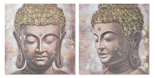 Painting Home ESPRIT Buddha Oriental 100 x 3 x 100 cm (2 Units)