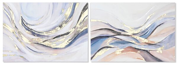 Painting Home ESPRIT Abstract Modern With relief 100 x 3,7 x 70 cm (2 Units)