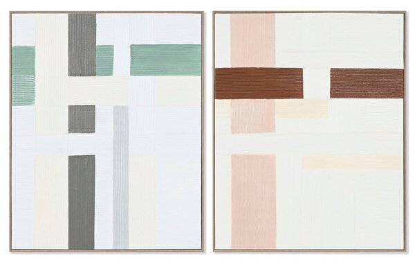 Painting Home ESPRIT Abstract Urban 82,2 x 4,5 x 102 cm (2 Units)