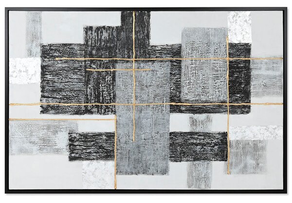 Painting Home ESPRIT White Black Golden Modern 156 x 3,8 x 106 cm