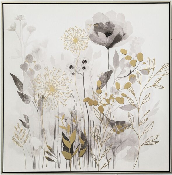 Painting Romimex Canvas Flowers 83 x 83 x 5 cm