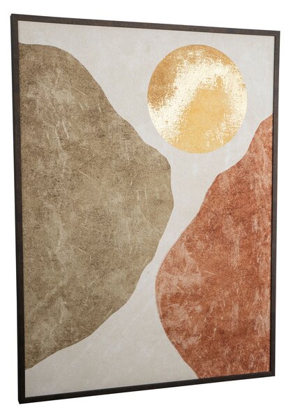 Canvas Romimex polystyrene MDF Wood Abstract 60 x 80 x 3 cm