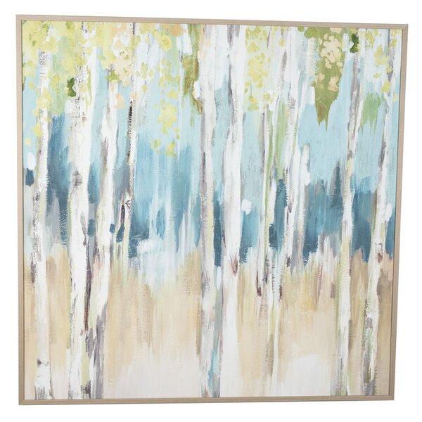 Painting Romimex polystyrene MDF Wood Trees 90 x 90 x 3 cm