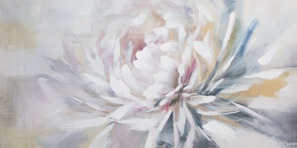 Oil Painting Romimex Canvas Flower 70 x 140 x 4 cm