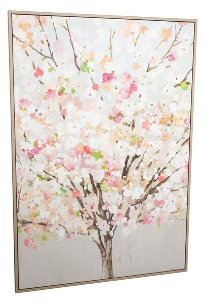 Canvas Romimex polystyrene MDF Wood Tree 70 x 100 x 3 cm