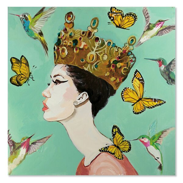 Painting Romimex Multicolour Canvas Queen 80 x 80 x 5 cm